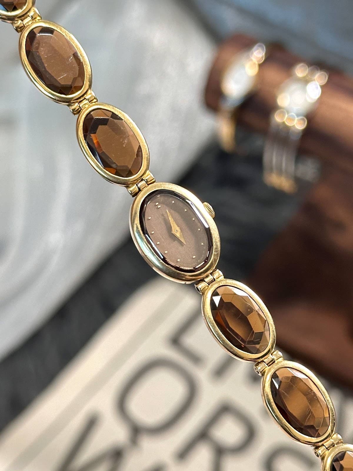 Gucci watch on stone